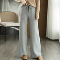 Aveline 100% Wool Relaxed-Fit Wide-Leg Sweatpants - Desfino