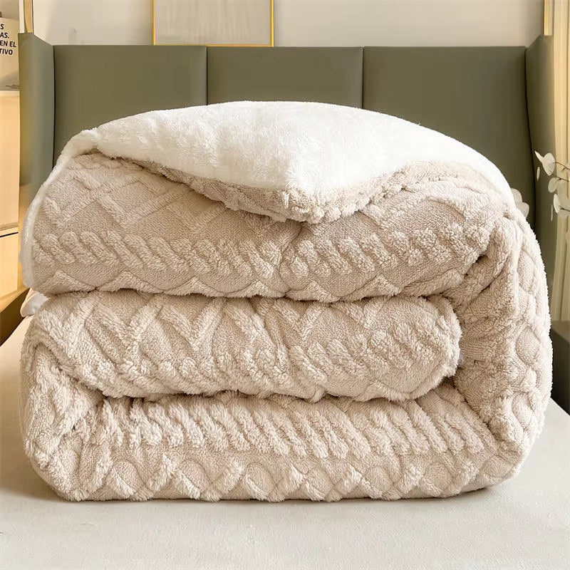Manta pesada de caxemira de cordeiro NylaWeave — Ultr quente para o inverno - Desfino