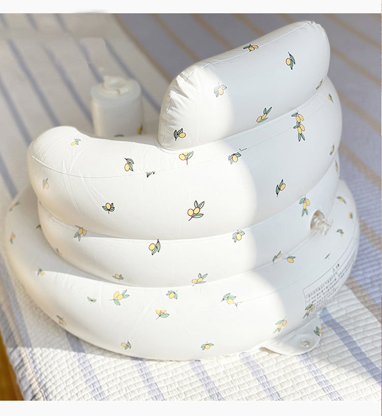 NovaNest Inflatable Baby Chair — Built-In Pump, Curved Backrest - Desfino