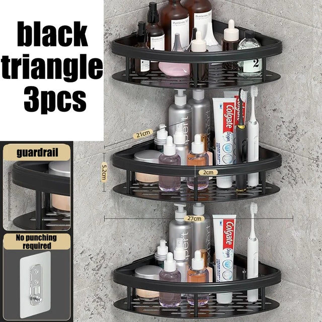 Étagère de salle de bain VelaGrip — Rangement mural à un niveau - Desfino