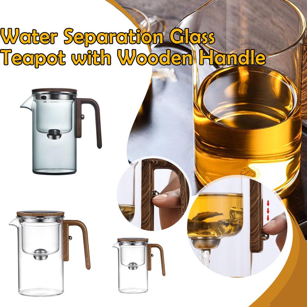 LumiGlass Glass Teapot 401–500 ml — One-Click Magnetic Filter - Desfino