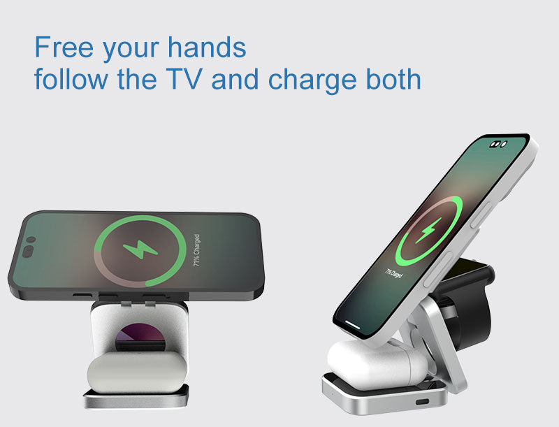 NovaCharge 3-in-1 Magnetic Charger — iPhone, AirPods & Watch | Desfino