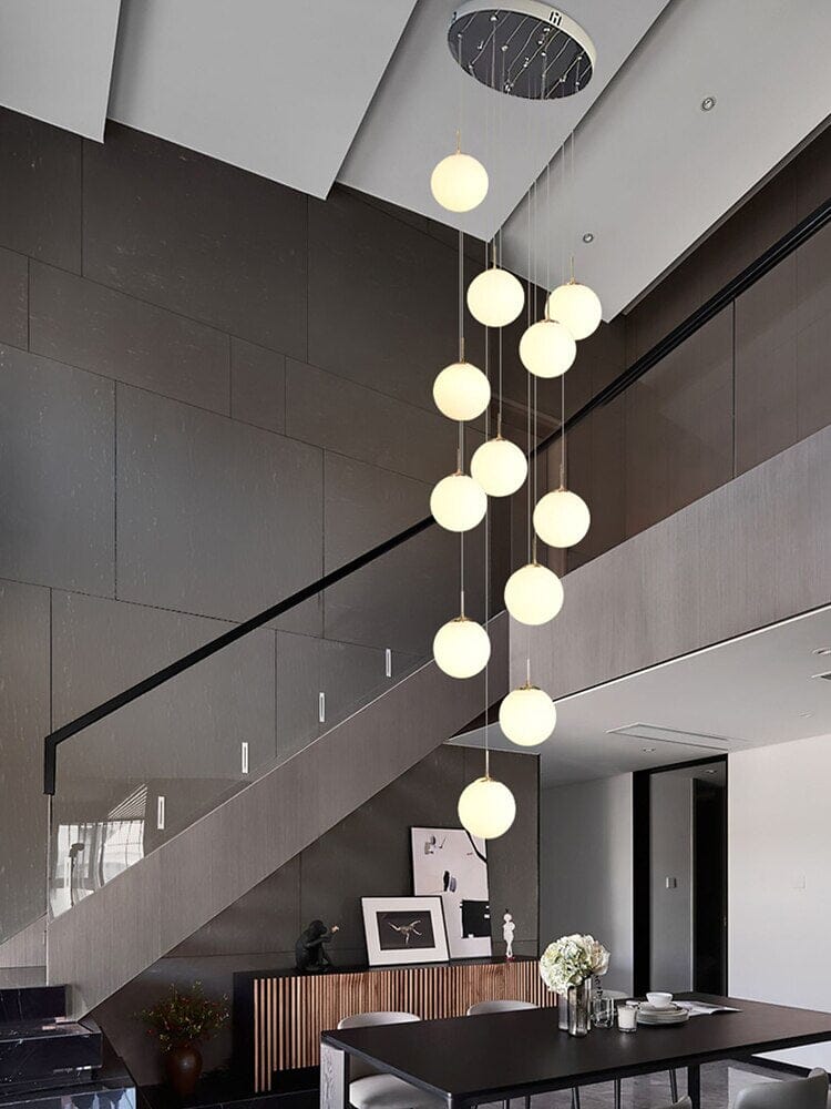 Lampadario a globo Liora — Elegante lampada a sospensione LED dalla luce calda - Desfino
