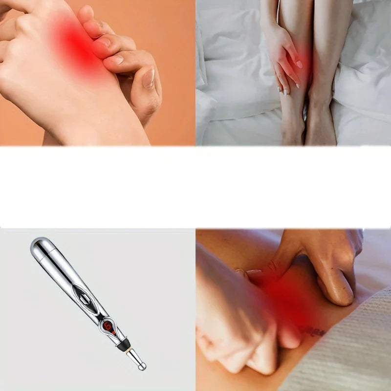 Penna elettronica per massaggio e agopuntura — 9 livelli, 3 testine | Desfino