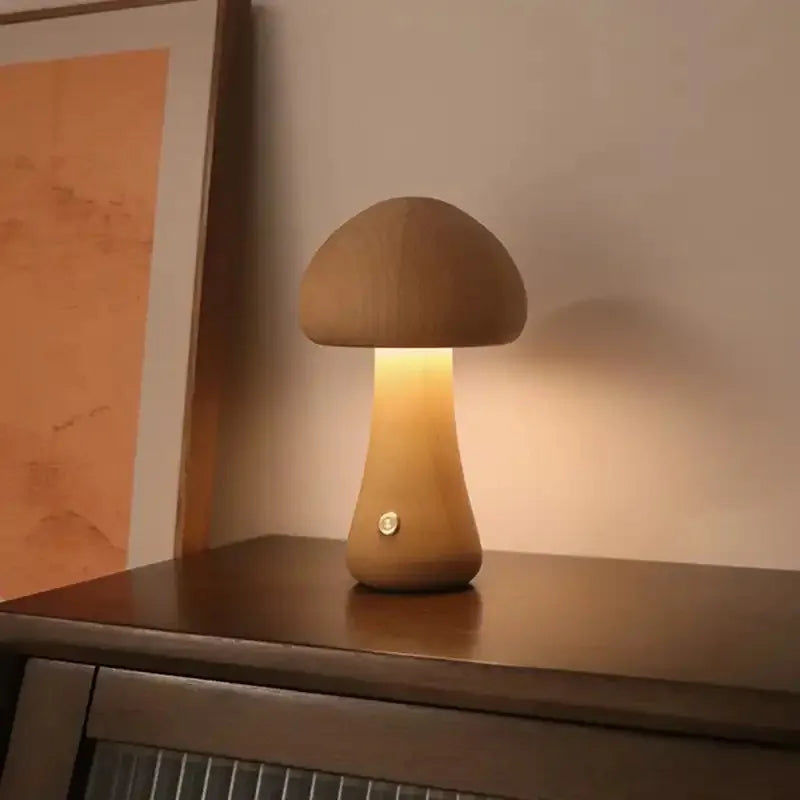 LuminaMoss Mushroom LED Night Light — Touch-Dimming Brightness | Desfino