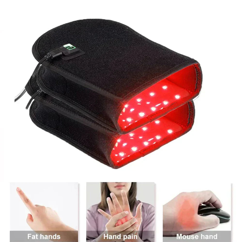 Luva de terapia de luz vermelha Lumera — Luz vermelha de 660nm e infravermelha de 850nm - Desfino