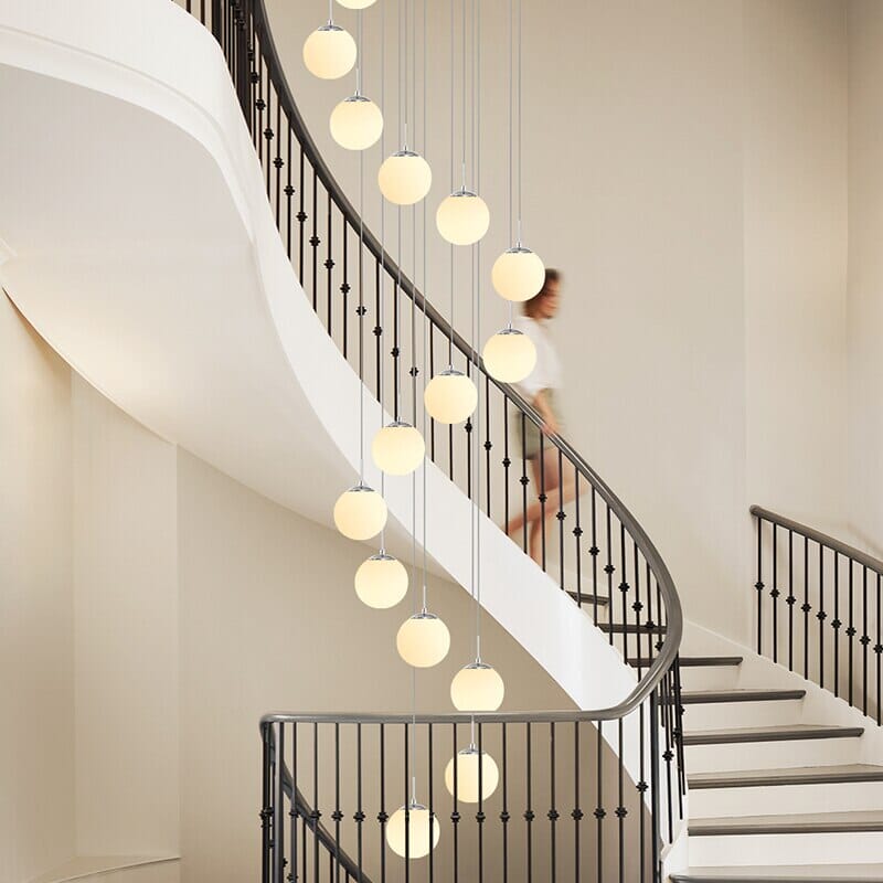 Lampadario a globo Liora — Elegante lampada a sospensione LED dalla luce calda - Desfino