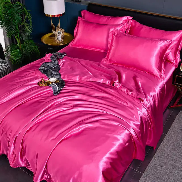 Housse de couette en satin Velouria — Finition lisse et brillante - Desfino