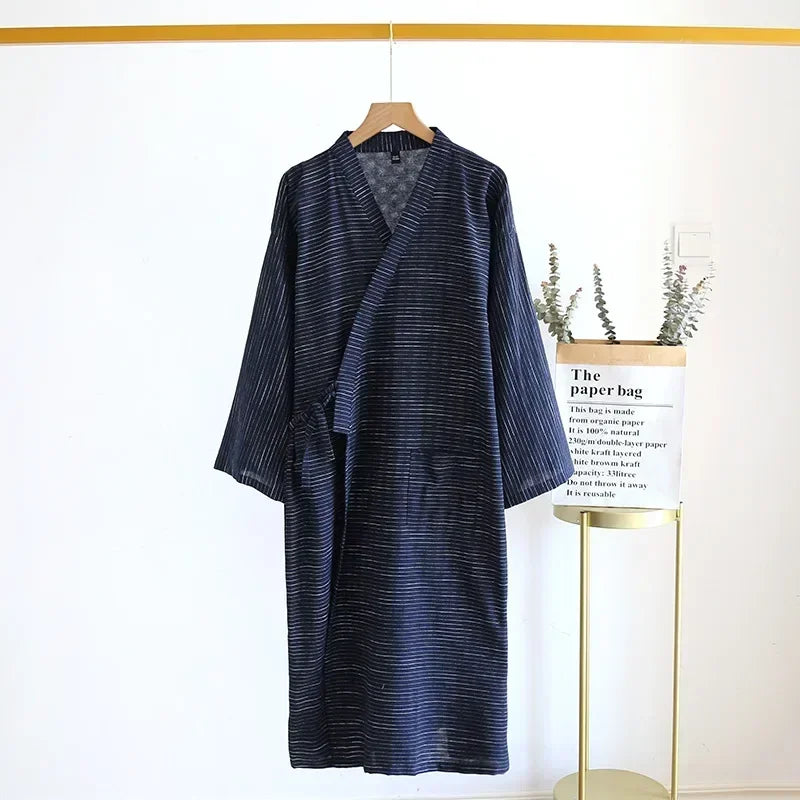 Nadirloft 2024 Edition Men's Cotton Kimono Nightgown - Desfino