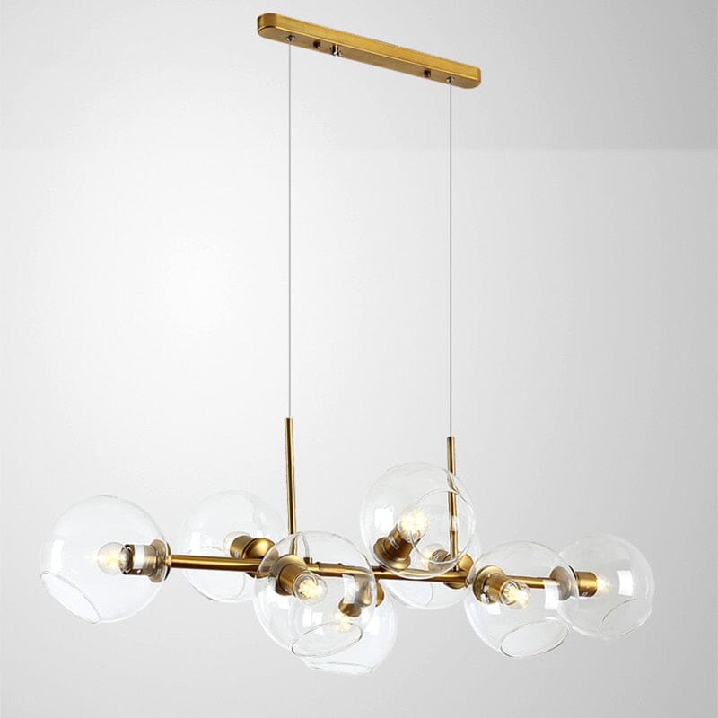 Aveline-bubbelkroonluchter — zwarte en gouden hanglamp van 56 W, 40 x 110cm - Desfino