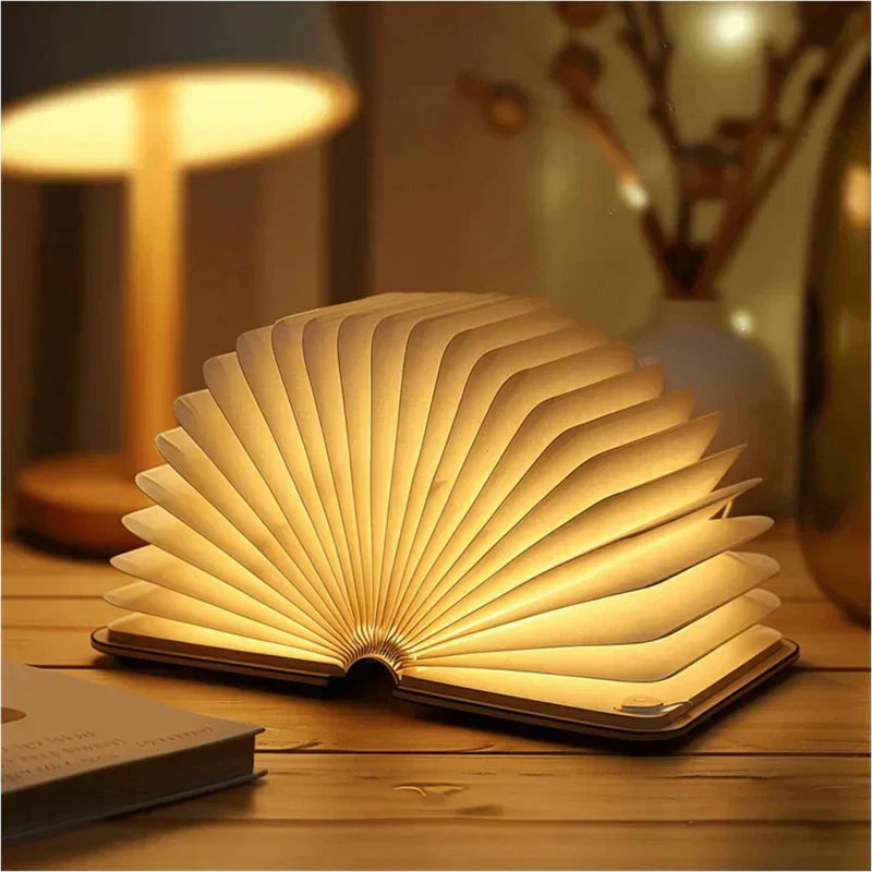 Veilleuse LED pliable en forme de livre Luminia — rechargeable, 7 couleurs - Desfino