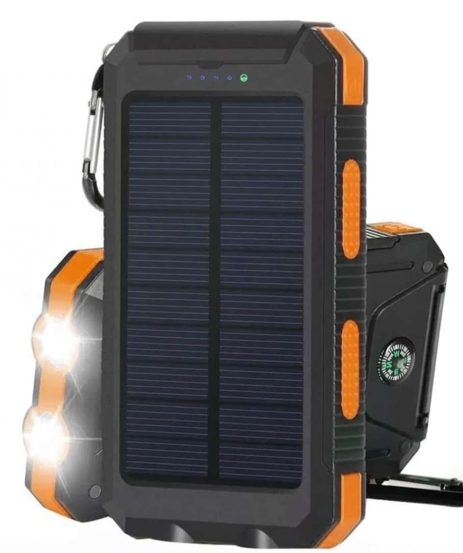 بطارية شحن محمولة مقاومة للماء SolarCharge Go Elite — مصباح يدوي وبوصلة - Desfino
