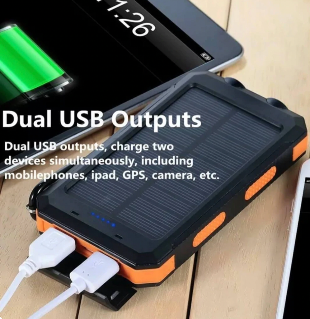بطارية شحن محمولة مقاومة للماء SolarCharge Go Elite — مصباح يدوي وبوصلة - Desfino