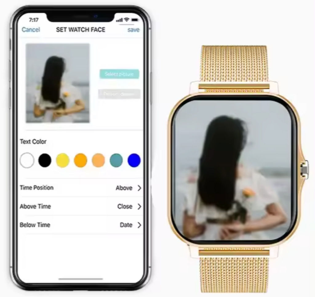 LioraTime Janes-smartwatch — slank, feminin stil, sundhedsovervågning og alarmer - Desfino