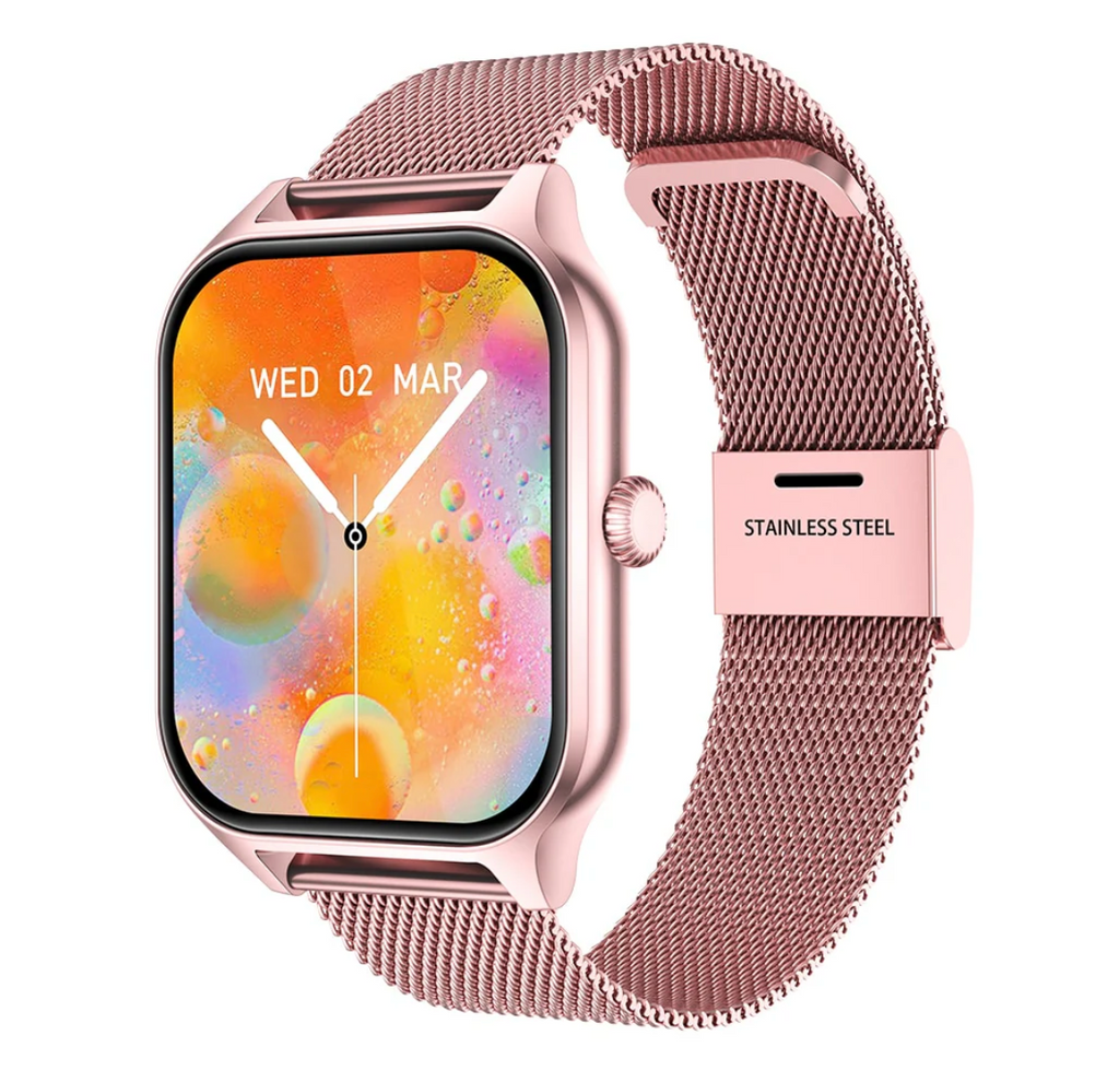LioraTime Janes-smartwatch — slank, feminin stil, sundhedsovervågning og alarmer - Desfino