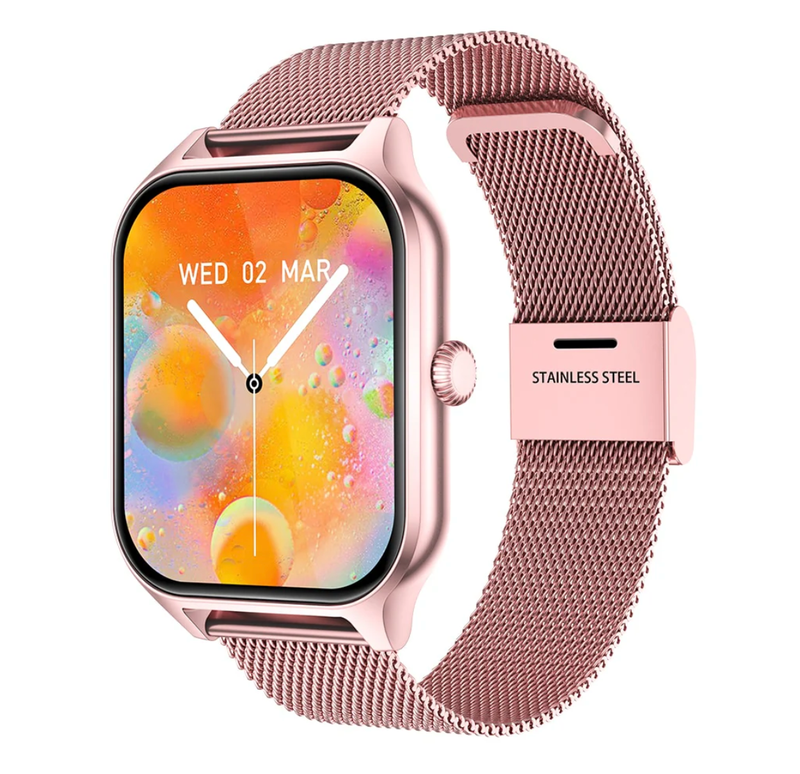 LioraTime Janes-smartwatch — slank, feminin stil, sundhedsovervågning og alarmer - Desfino