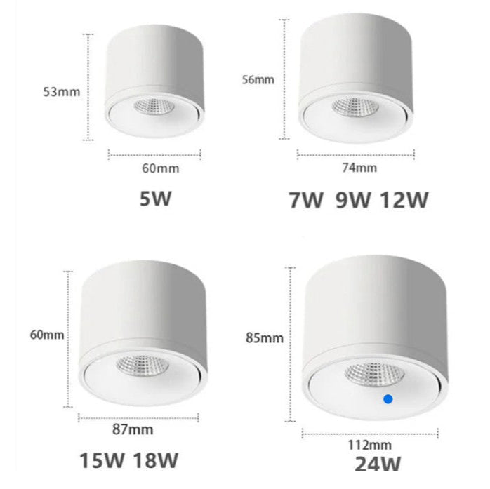 Foco LED de techo giratorio — Downlight ajustable de aluminio - Desfino