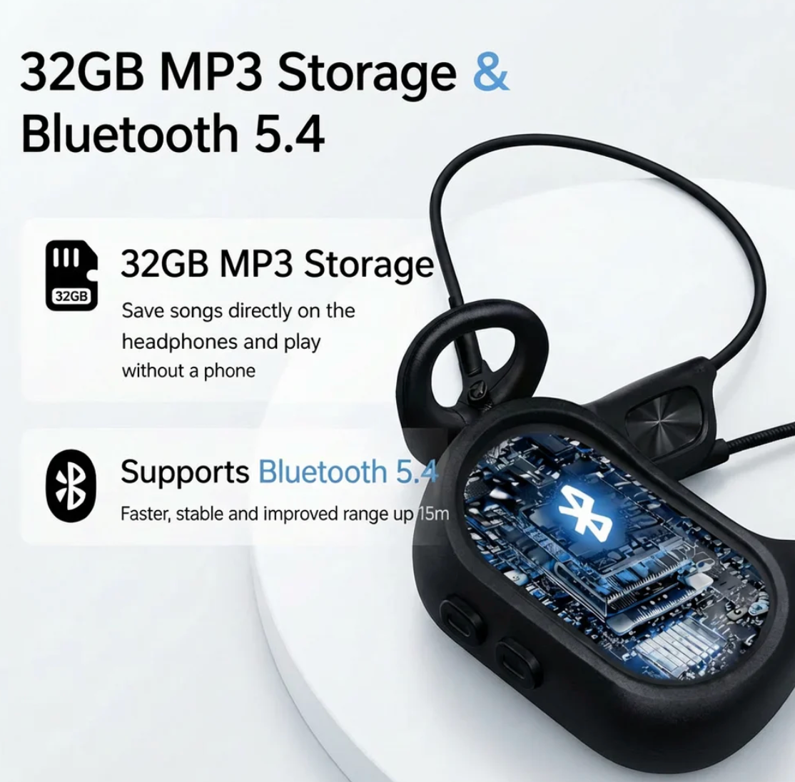 HydroBeat 防水スイミングイヤホン — 安定したフィット感、クリアな音質 - Desfino