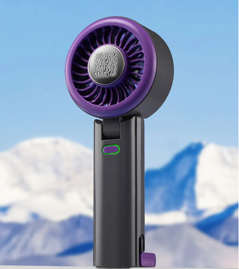GlacioPulse Mini 100-Speed Cooling Fan — Built-In Cold Plate - Desfino