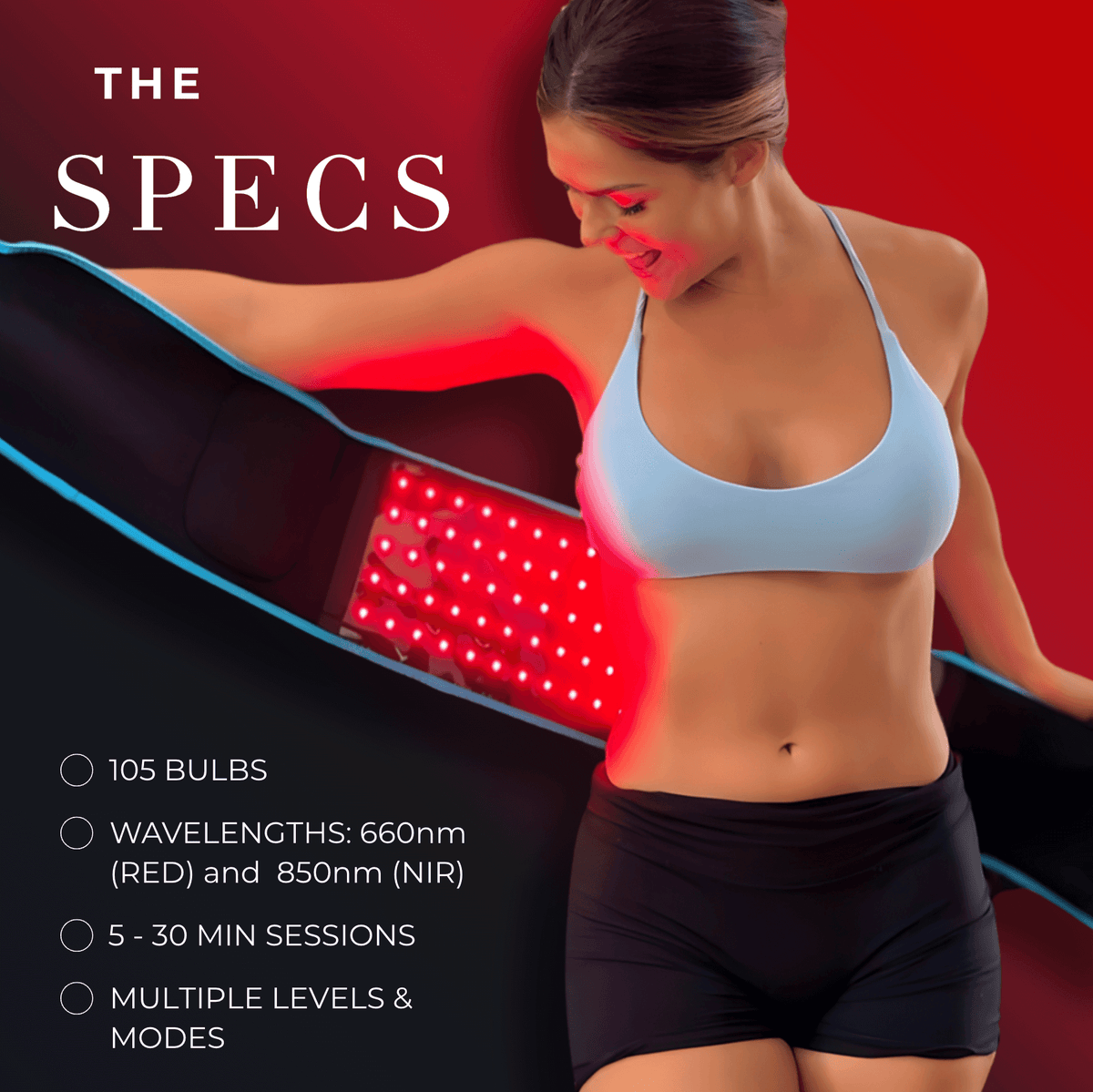 Wearable Red Light Therapy Belt — Body Contouring & Recovery | Desfino