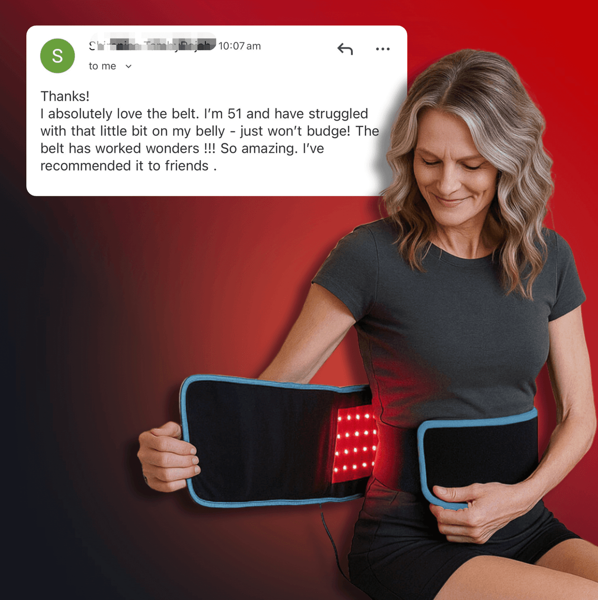 Wearable Red Light Therapy Belt — Body Contouring & Recovery | Desfino