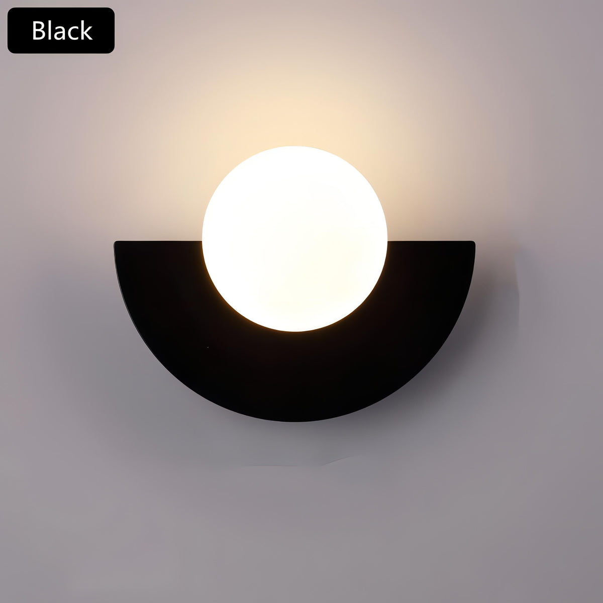 Arden nordisk halvcirkelformad LED-vägglampa — modern väggarmatur - Desfino