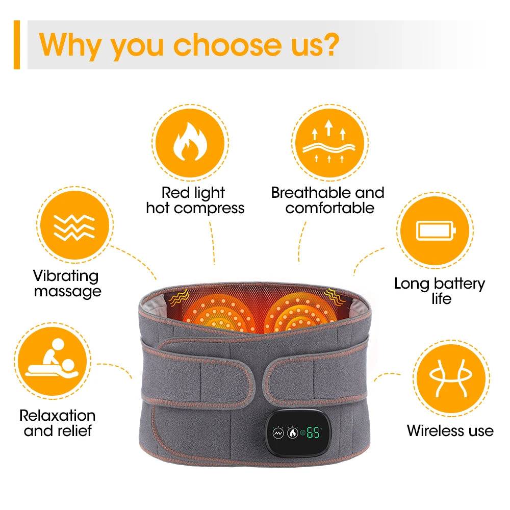 Relievery ReliefBelt — Infrarød varme- og vibrationsmassager - Desfino