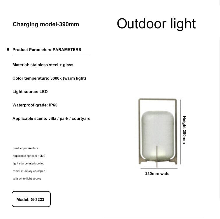 Luma Terrace Lights — Weatherproof Stainless Steel & Glass Light - Desfino