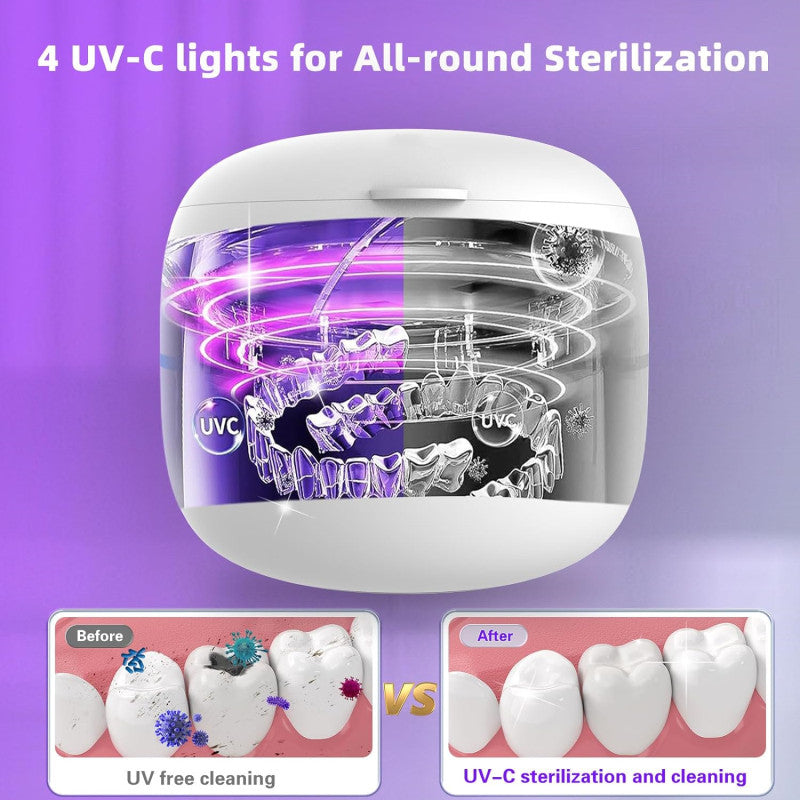 מנקה קולי UV VivaGlow — נורות חיטוי לשיניים תותבות - Desfino