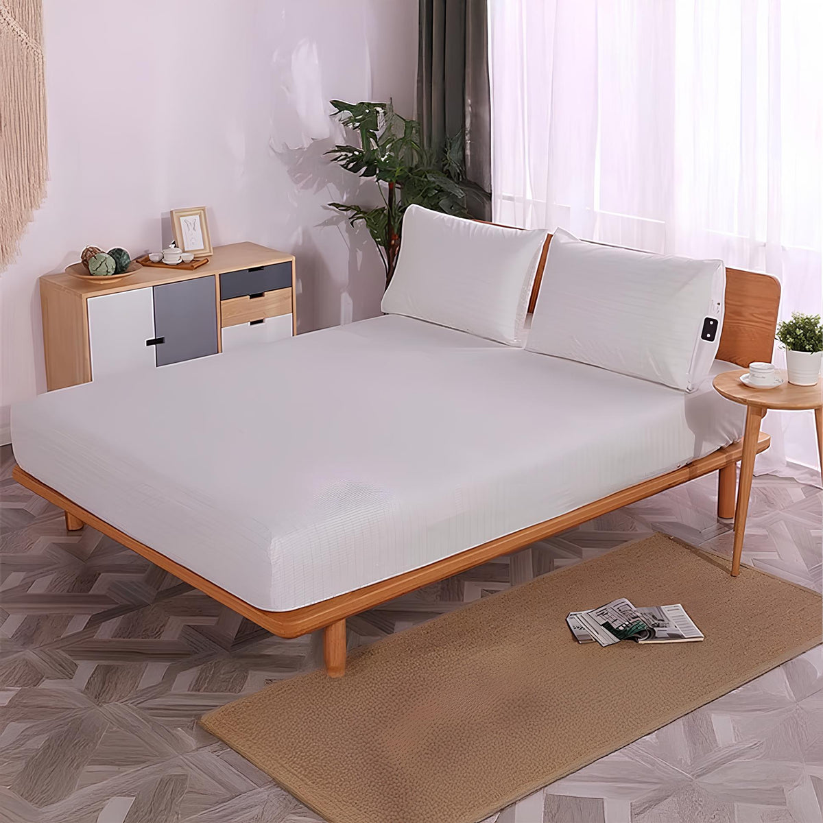 SolaGround Silver Grounding Fitted Sheet — Earth Cable Included - Desfino