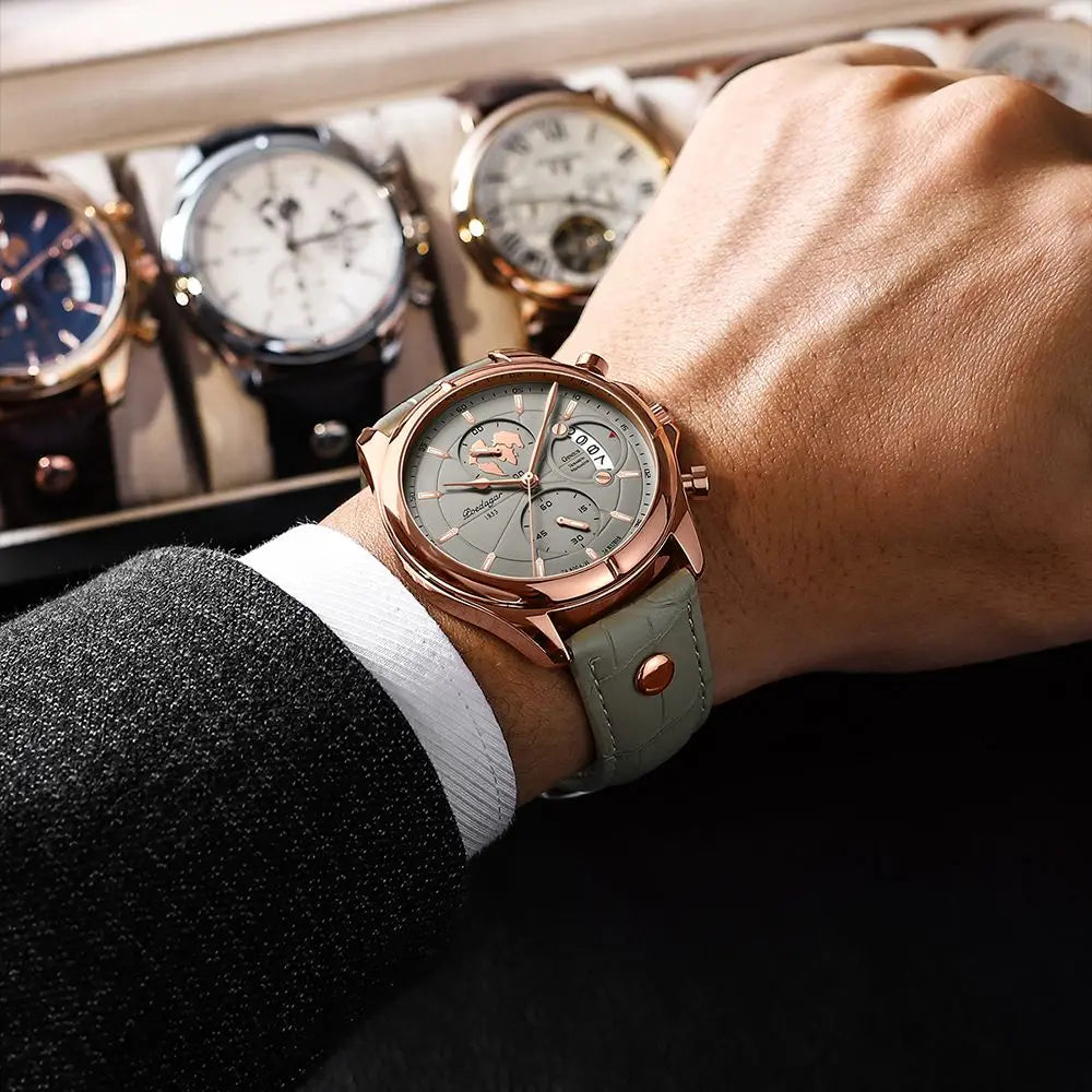 Aurello casual sporthorloge - chronograaf-geïnspireerd ontwerp - Desfino