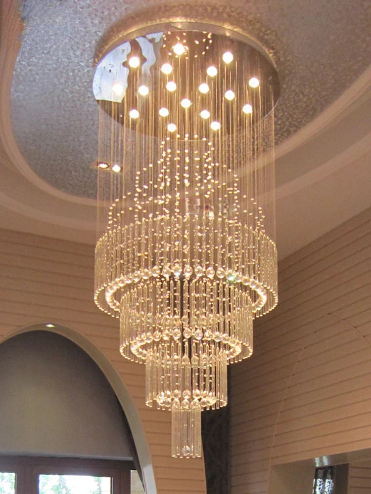 Lustre Calara en gouttes de pluie superposées — Argenté ou doré - Desfino
