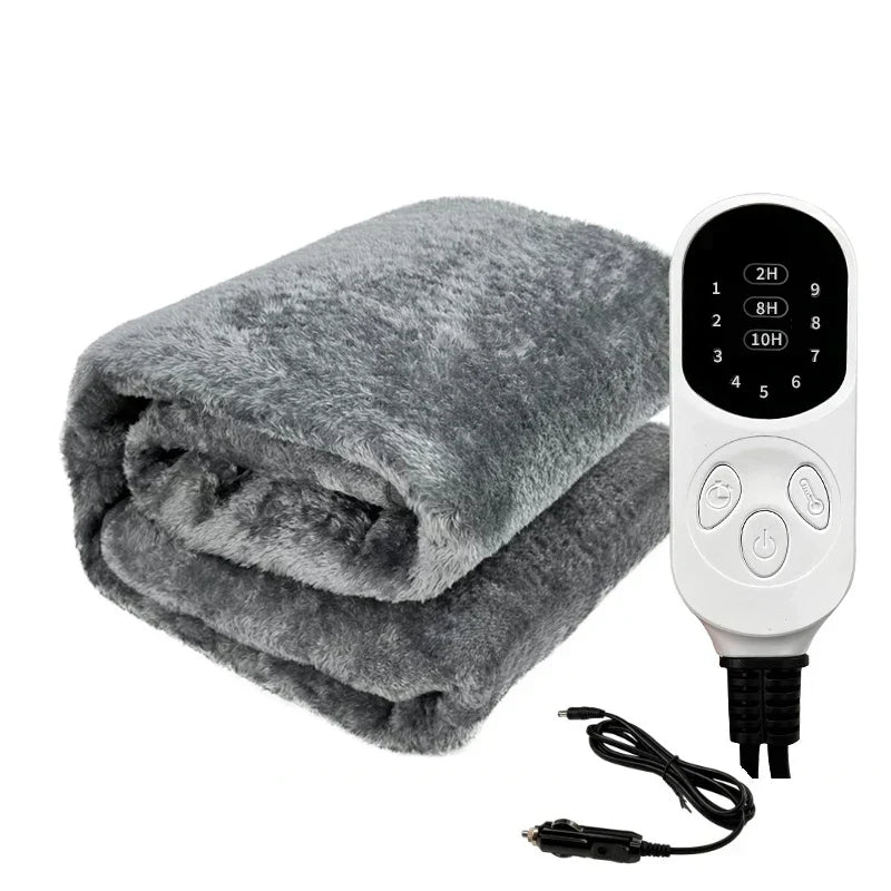 ThermoTrail 12 V-os fűthető autótakaró — mosható flanel, állítható hőfok - Desfino