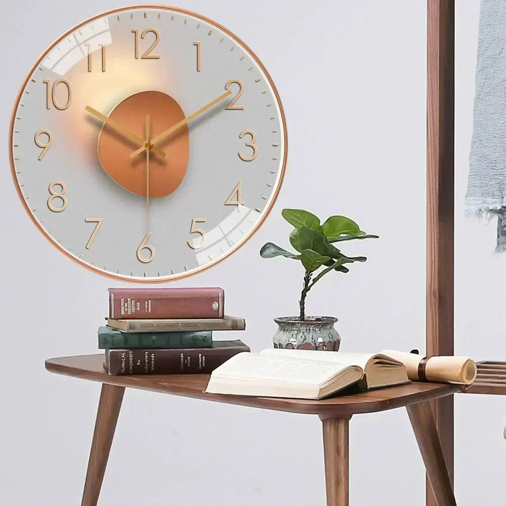 Avelon Silent Classic Wanduhr – eine AA-Batterie, lautloses Uhrwerk