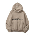 Fear of God Essentials Hoodie — 100 % Baumwolle, lockere Passform, Kängurutasche - Desfino