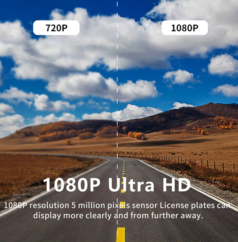 NovaSight DuoCam kamera samochodowa 1080P — podwójny widok z przodu i wewnątrz - Desfino
