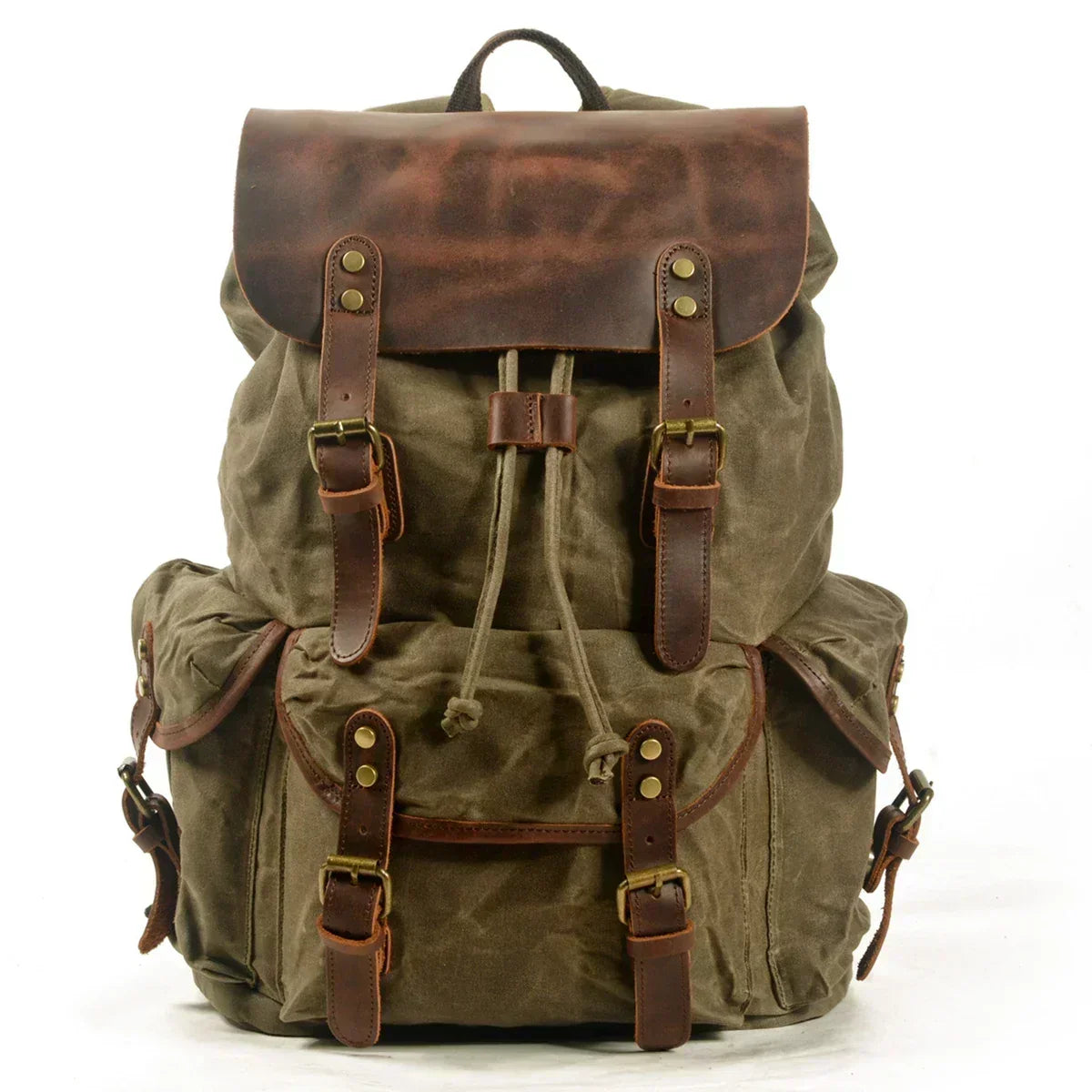 Ridgeway Canvas- und Lederrucksack mit 23 L Fassungsvermögen — Wasserabweisend - Desfino