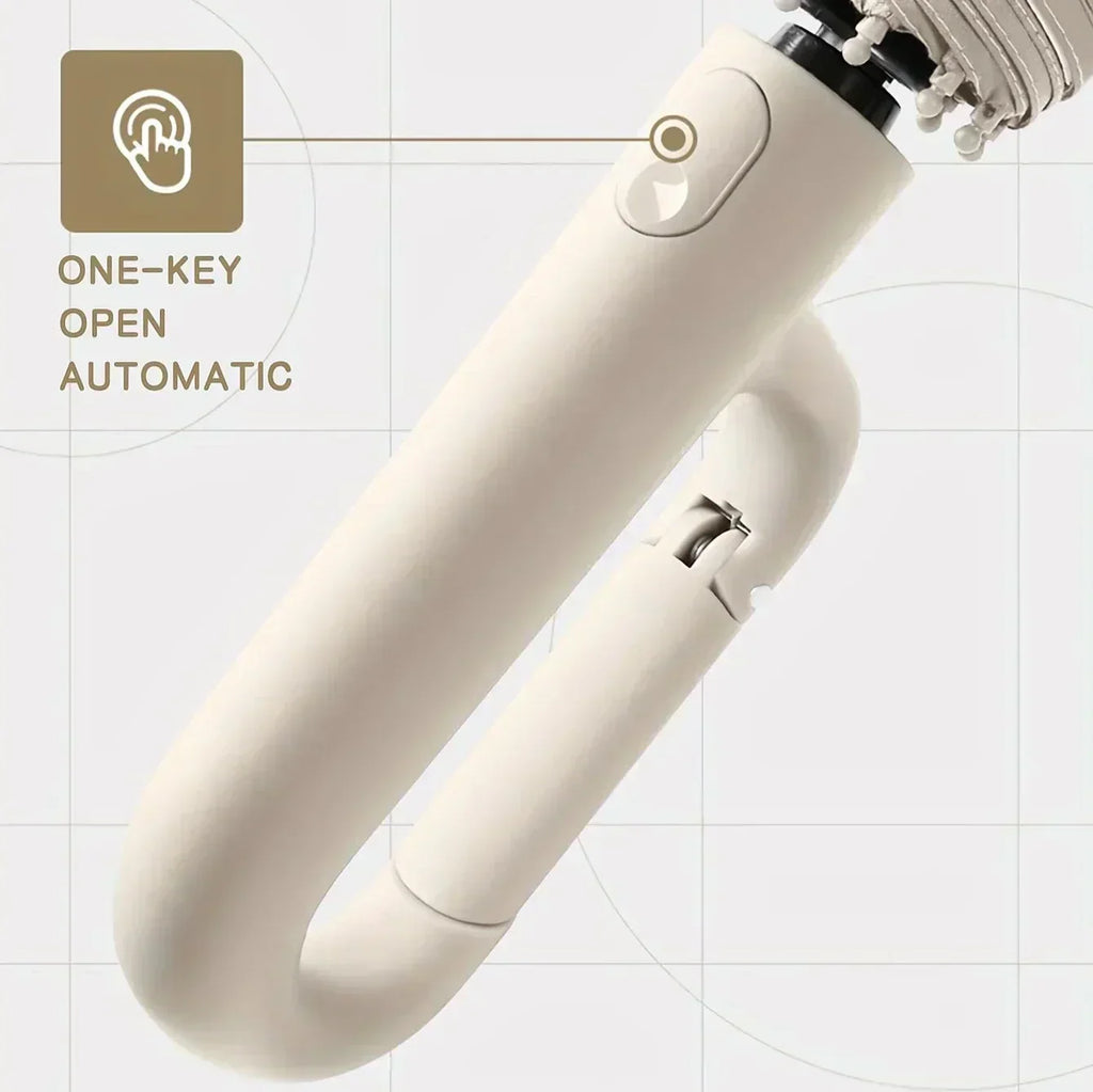 Parapluie compact automatique NimbusGuard — Revêtement protecteur solaire UPF50+ - Desfino