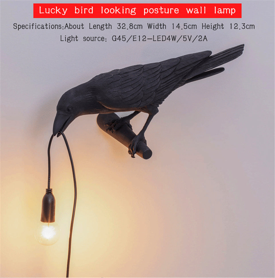 FederGlow warme LED-Vogelwandleuchte — Stimmungsvolle Dekolampe - Desfino