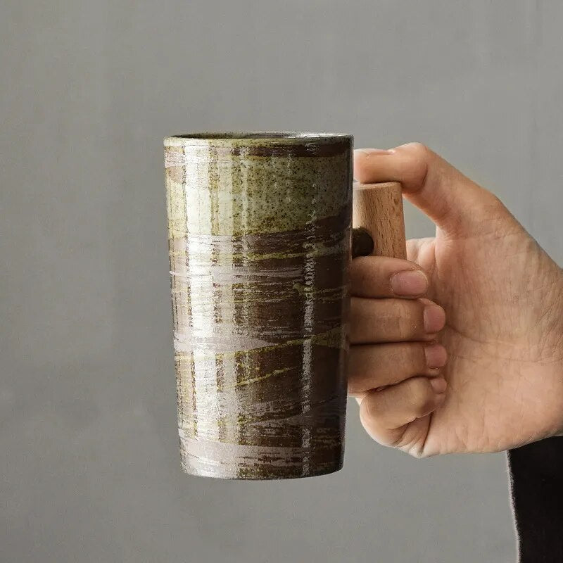 Mug à latte en grès TerraNord - Design de la collection Nordic Earth - Desfino