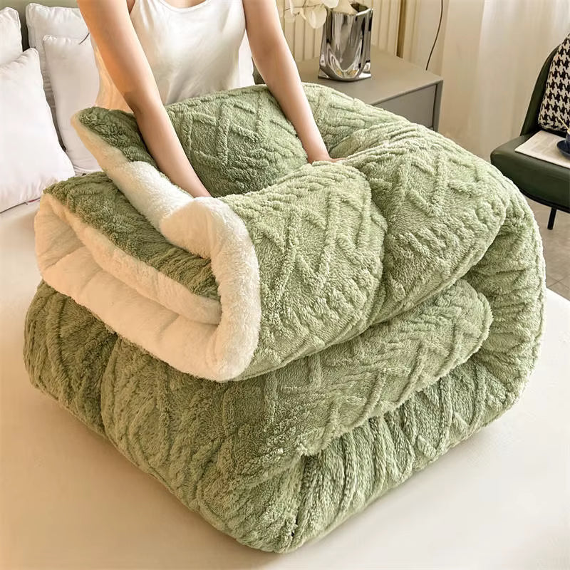 Manta pesada de caxemira de cordeiro NylaWeave — Ultr quente para o inverno - Desfino
