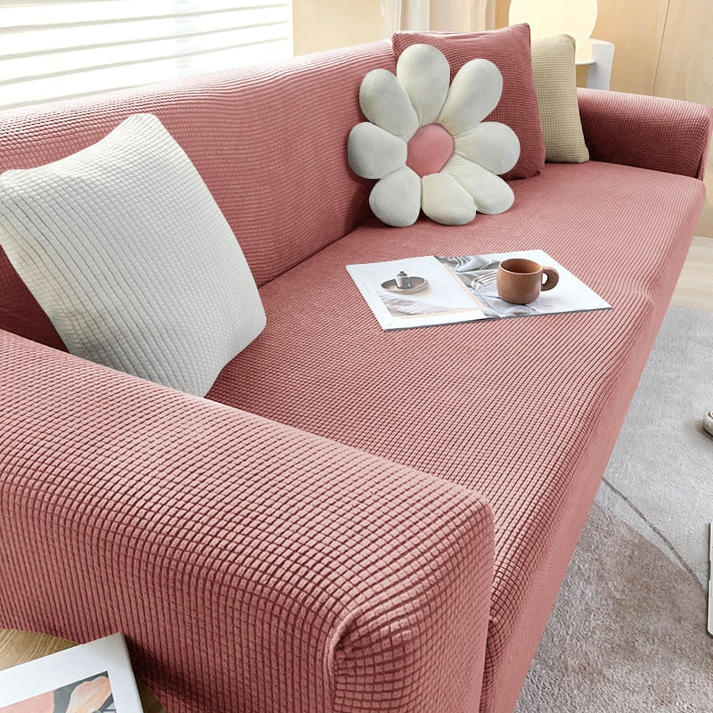 Housse de canapé extensible lavable — Ajustement antidérapant, 1 à 3 places - Desfino