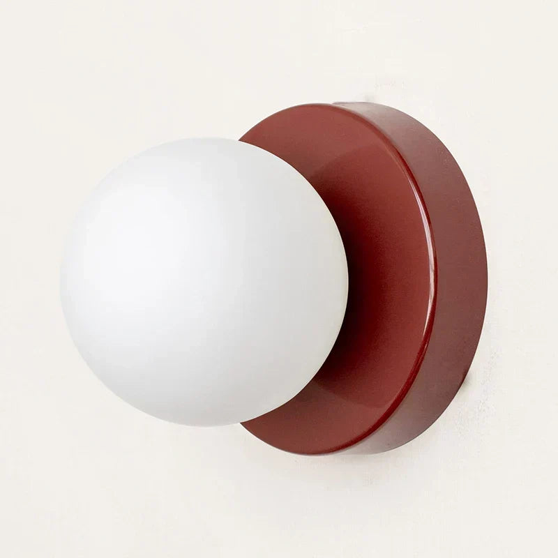 Aplique de parede LumoVela com esfera de vidro — Candeeiro LED nórdico fino, casquilho G9 - Desfino