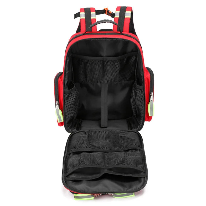 Mochila de primeros auxilios de gran capacidad RescueReady — Resistente a las inclemencias del tiempo - Desfino