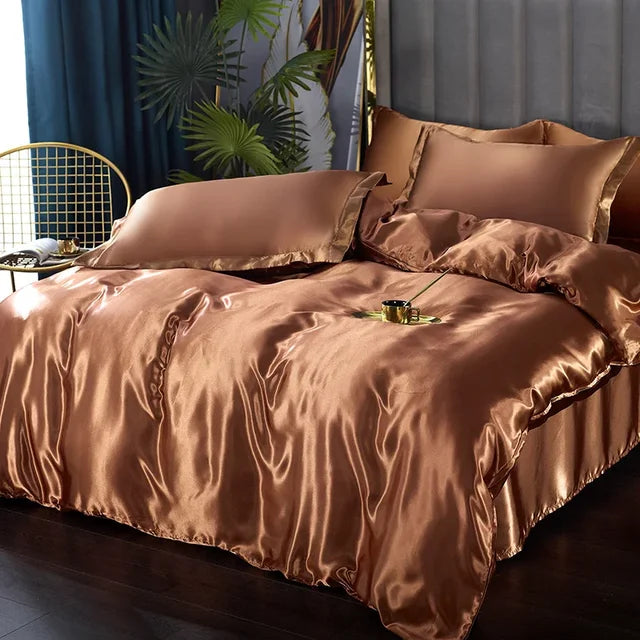 Ensemble de literie de luxe en satin Aurielle — Finition soyeuse et lisse