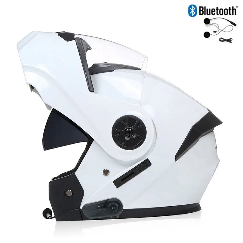 Modułowy kask motocyklowy — podnoszona szczęka, Bluetooth i osłona przeciwsłoneczna - Desfino