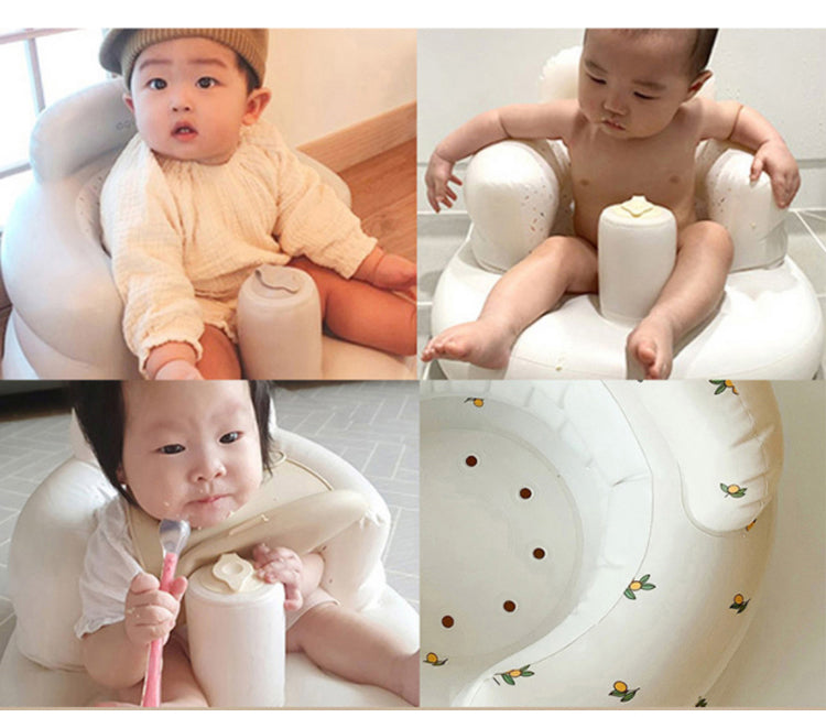 NovaNest Inflatable Baby Chair — Built-In Pump, Curved Backrest - Desfino