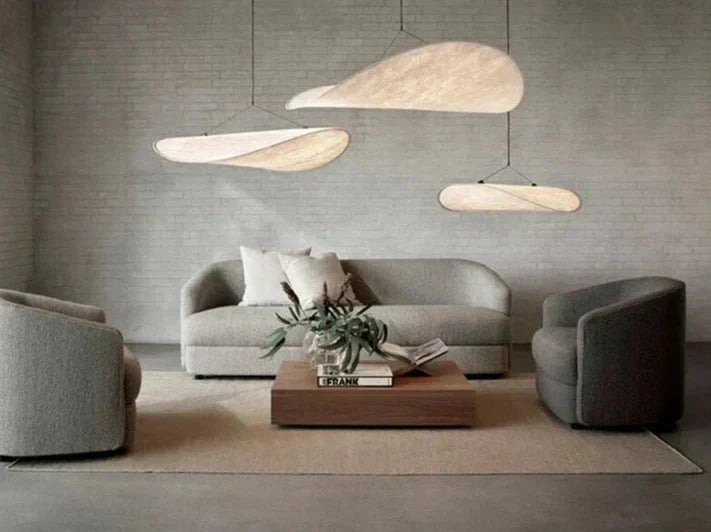 LumaWeave Potato Chip Pattern LED Pendant Light — Single-Light Cord - Desfino