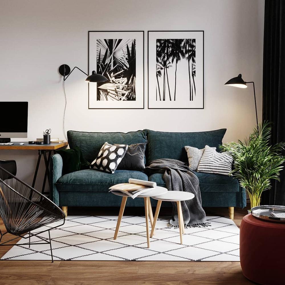 Zweiarmige Plug-in-Wandleuchte für das Schlafzimmer | Desfino