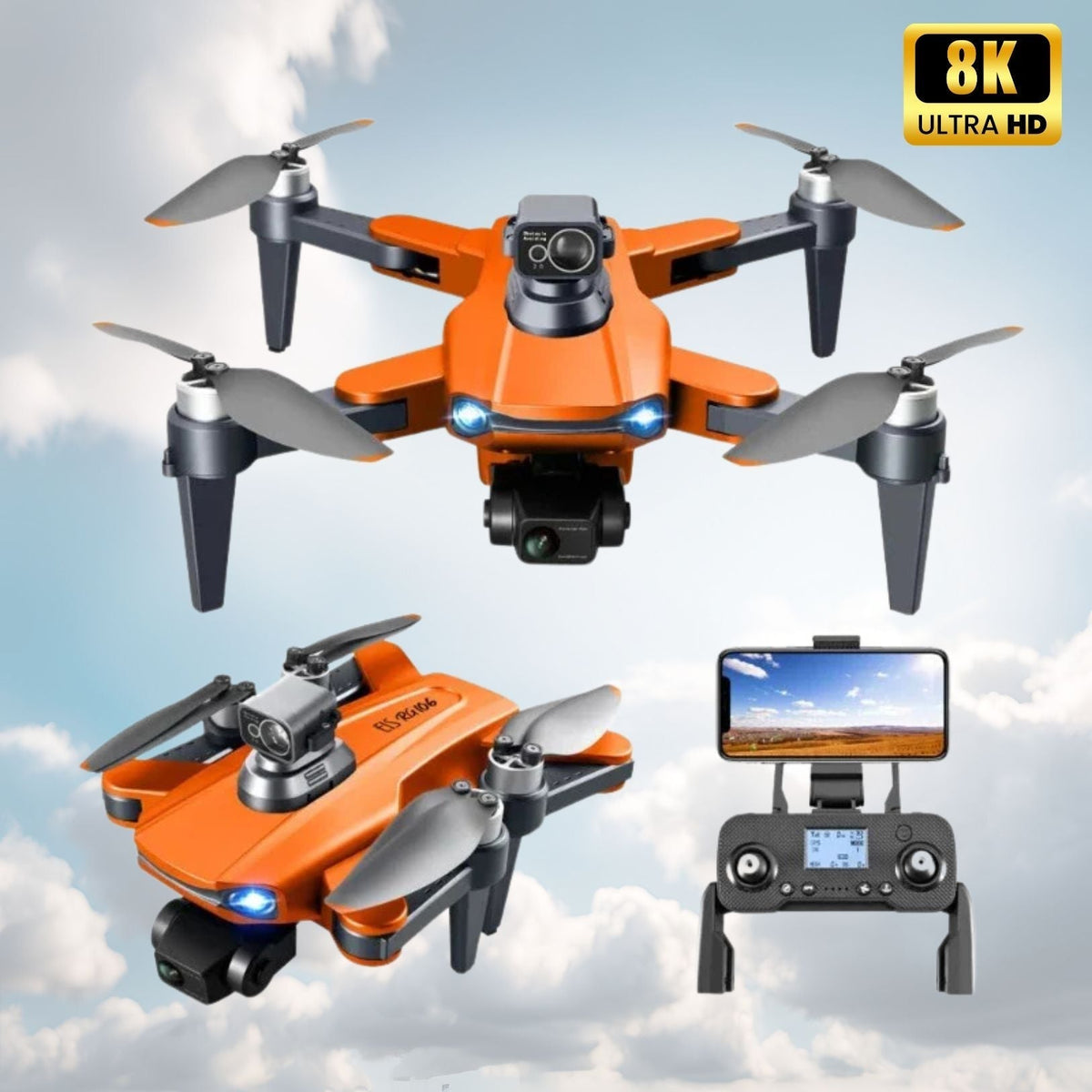 Altaris Aero Drone Pro — 8K-kameraer med dobbelt HD, GPS-stabilisering, lang batteritid